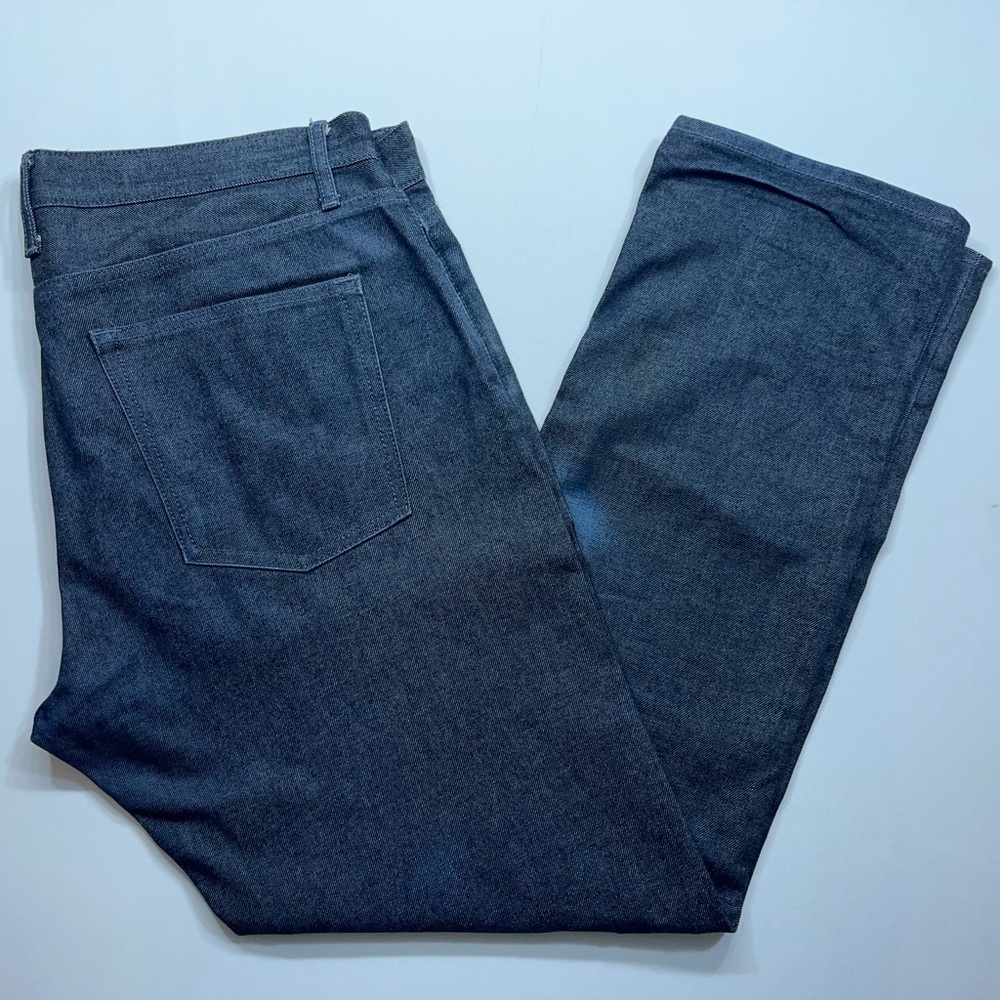 DSTLD Straight Fit Button Fly Selvedge Jeans Mens Size 38x32 Blue Raw Denim